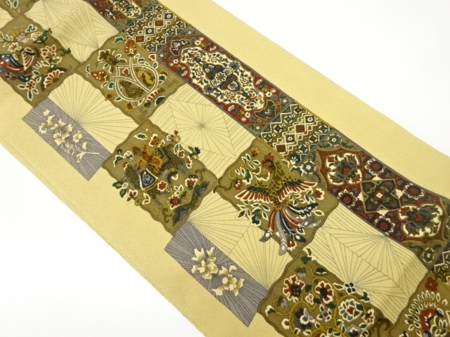 JAPANESE NAGOYA OBI / CHIRIMEN / HORSEBACK
